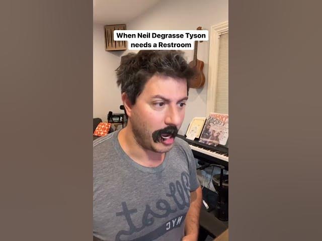 When #neildegrassetyson needs a restroom #shorts #comedy #impressions #impersonation