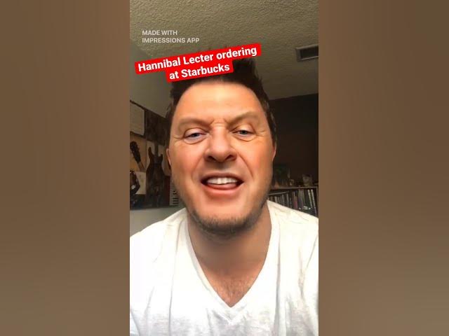 Hannibal Lecter ordering at Starbucks #shorts #comedy #impressions