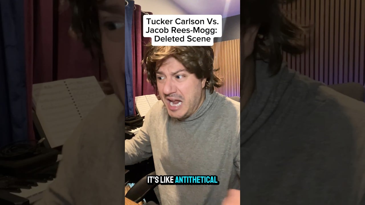 Tucker Carlson almost slips! #shorts #comedy #satire #impression