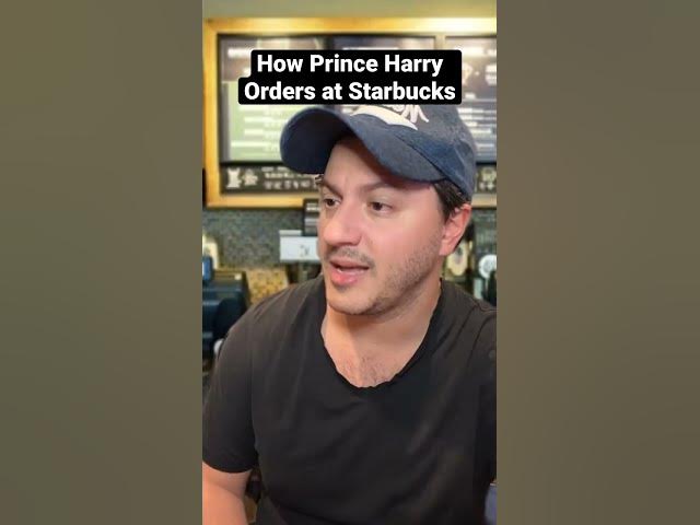 How #princeharry orders at Starbucks! #harryandmeghan #comedy #impressions #parody #shorts