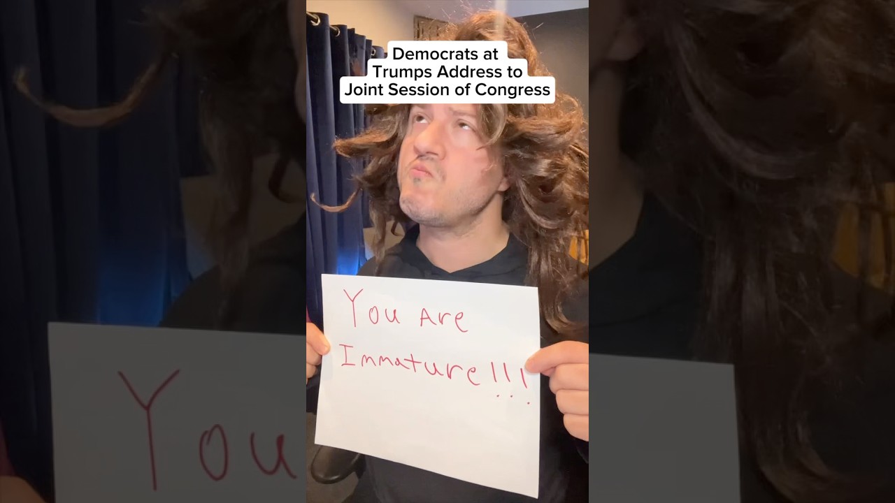 Democrats during Trumps Joint Session Speech! #shorts #donaldtrump #congress #comedy #impression