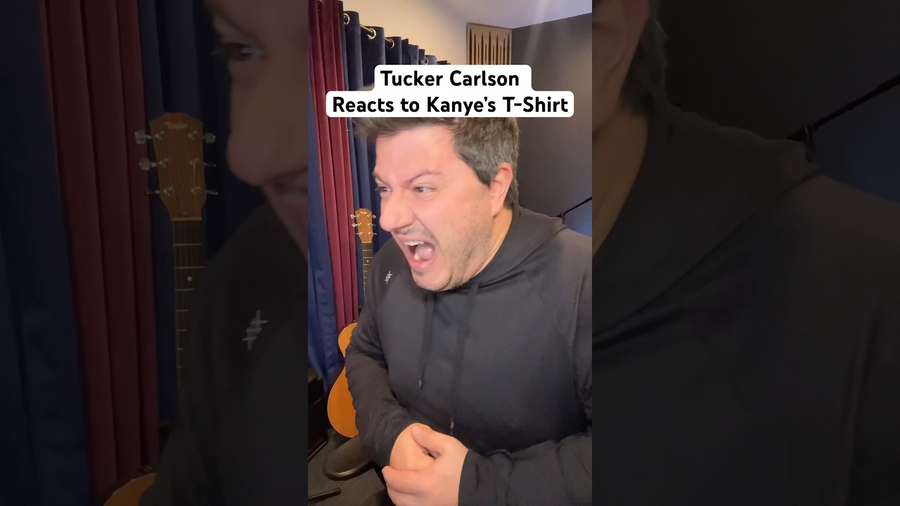 @TuckerCarlson reacts to Kanye’s TShirt #shorts #comedy #impression #tuckercarlson  #kanyewest #ye
