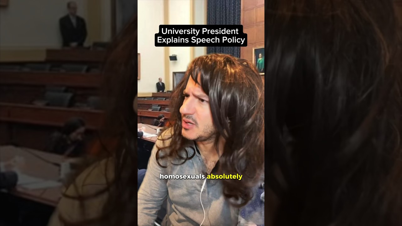 University President explains Speech Policy #shorts #satire #university #antisemitism #capitolhill
