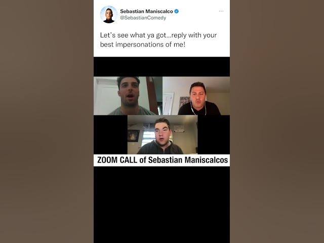 #sebastianmaniscalco X 3!!! #shorts #comedy #impressions #impersonation