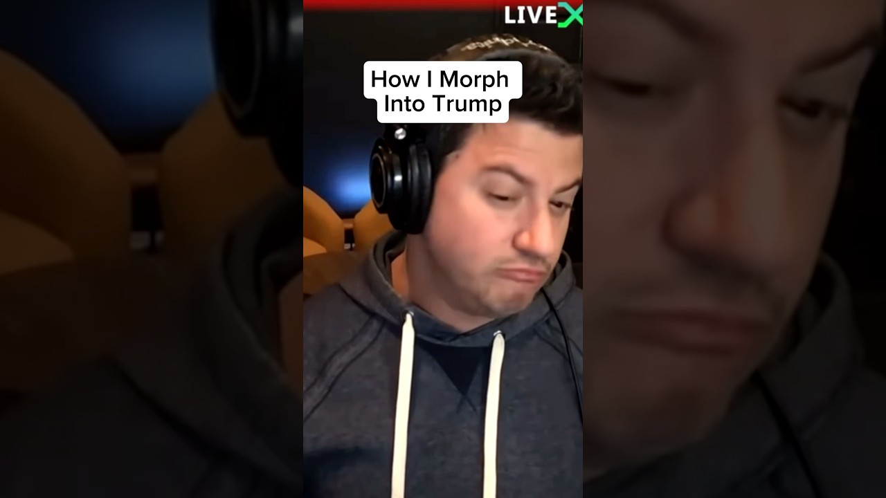 Morphing into Trump w/ ​⁠@MichaelMaliceofficial #shorts #comedy #impression #trump #donaldtrump