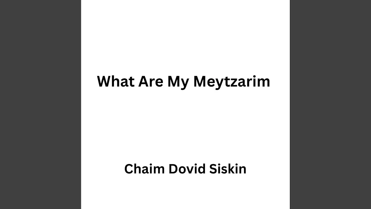 What Are My Meytzarim