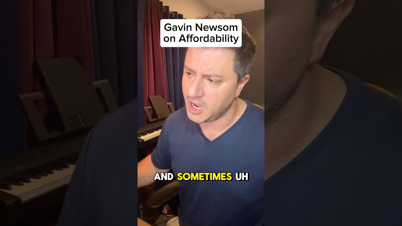 Gavin Newsom on Affordability#shorts #comedy #satire #gavinnewsom #impression #impersonation