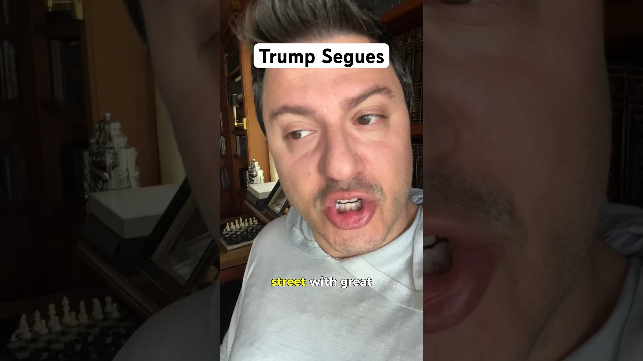 Trumps Segue game is ON point #trump #shorts #comedy #impressions #donaldtrump #impersonation