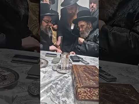 כ"ק אדמו"ר מסטוטשין שליט"א בביקור אצל כ"ק אדמו"ר מסקולען ירושלים שליט"א במעונו ברושלים
