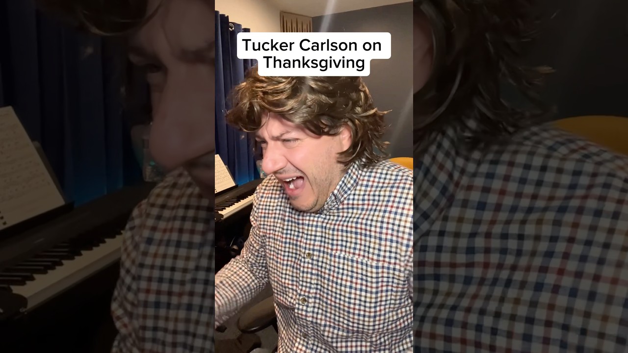Tucker Carlson on Thanksgiving #shorts #comedy #impression #satire #tuckercarlson