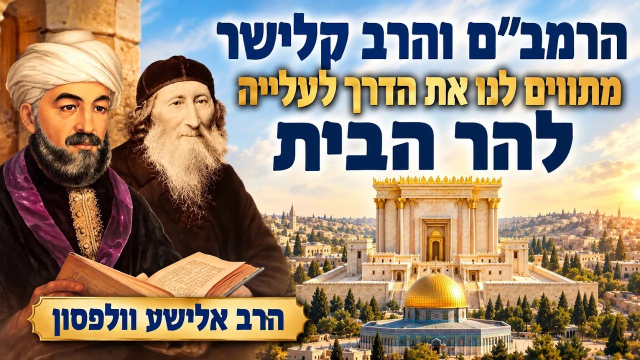 הרמב"ם והרב קלישר מתווים לנו את הדרך לעלייה להר הבית | הרב אלישע וולפסון
