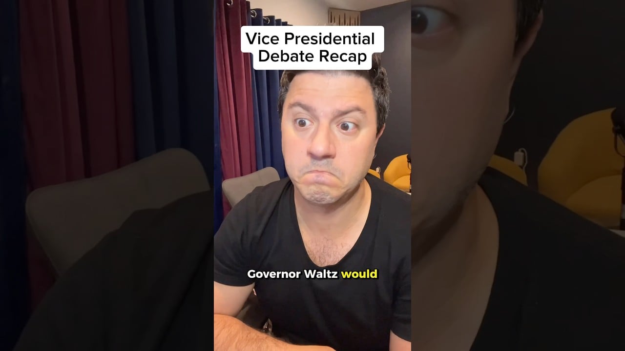 Vice Presidential Debate RECAP! #jdvance #timwalz #shorts #comedy #impression #election2024