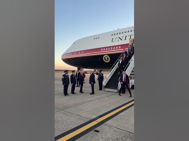 President Trump is wheels down in Ohio