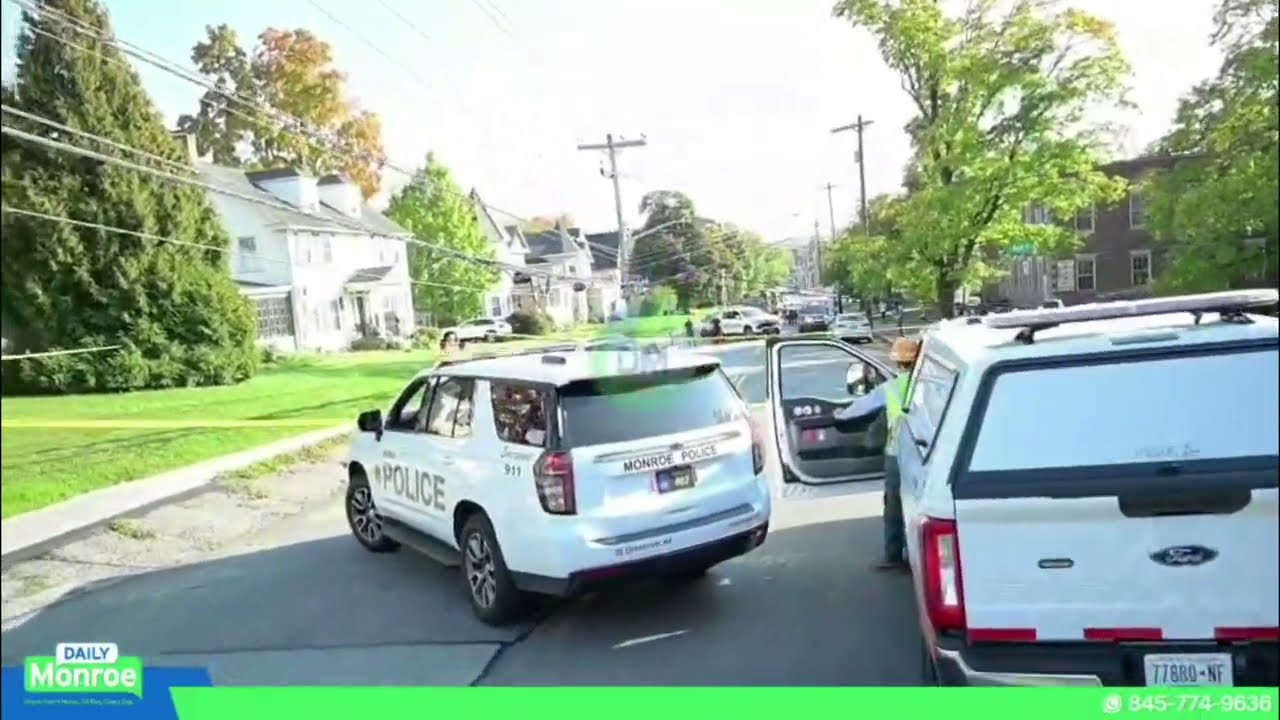 A car crashed into a pole on Ash Street and North Main Street, bringing down the pole and wires