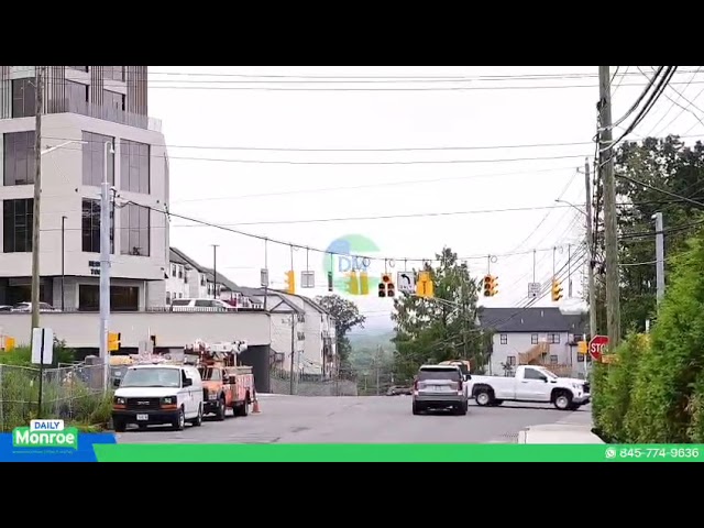 The traffic lights at Acres Road and Bakertown Road near Acres Enclave were switched on