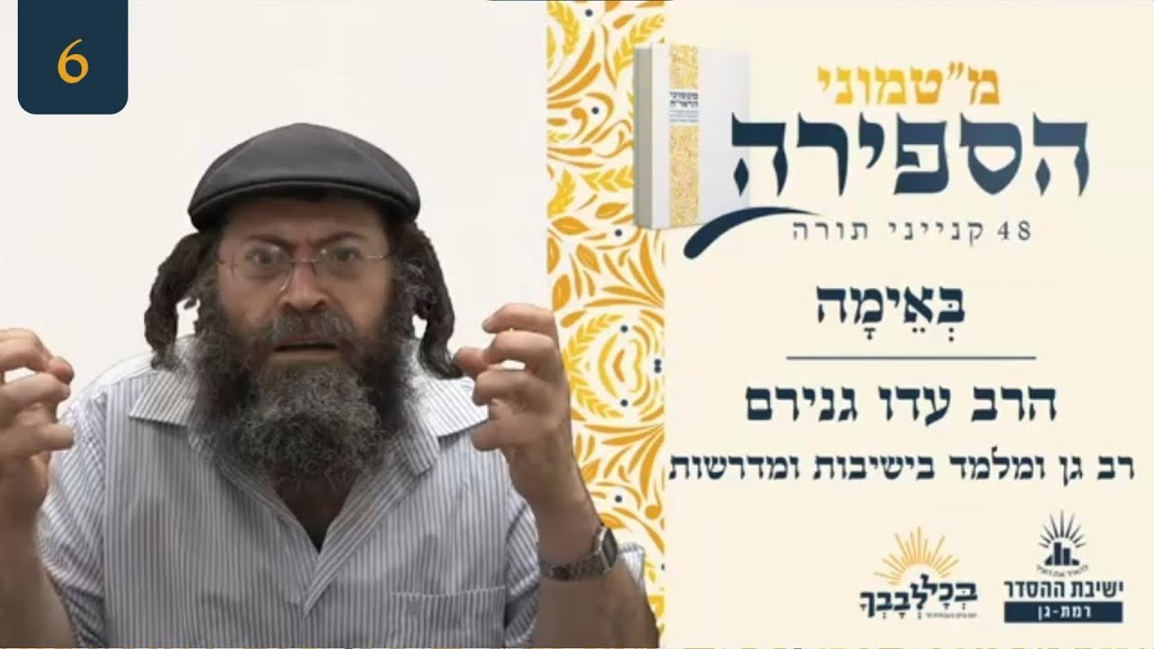 בְּאֵימָה | מ"טמוני הספירה- שישה ימים לעומר | הרב עידו גנירם | רב גן ומלמד בישיבות ומדרשות