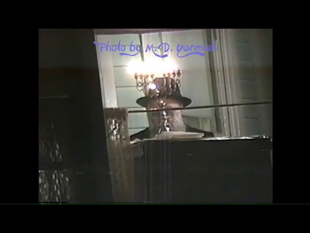 Harav Avrohom Pam ztz"l by the Chanukah Menorah - From the MD Yarmish Collection