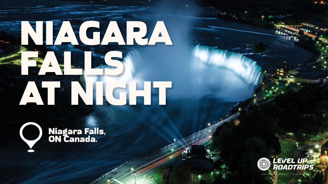 Niagara Falls at night | Yiddish