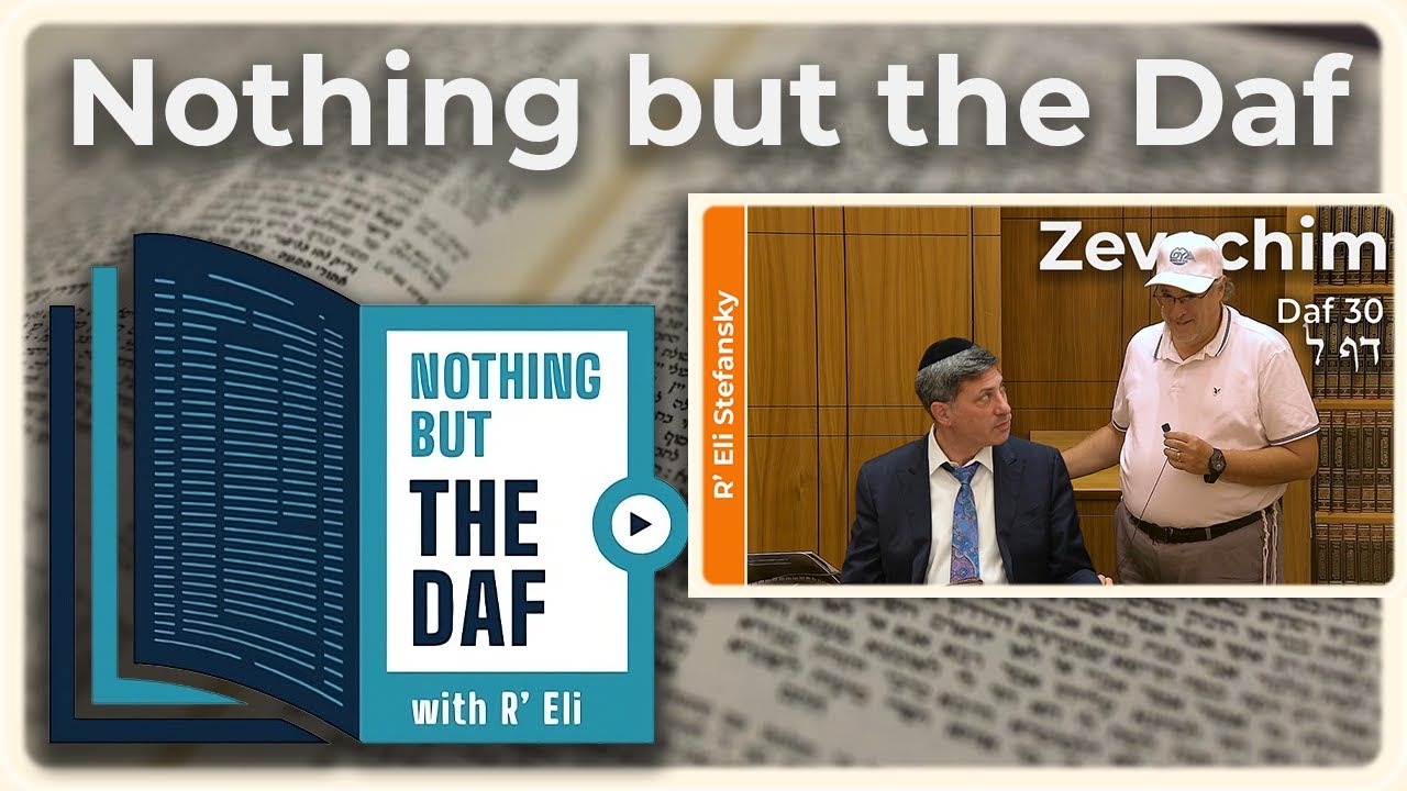 CHAZARAH - Zevachim Daf 30 | "Nothing but the Daf" with R' Eli Stefansky