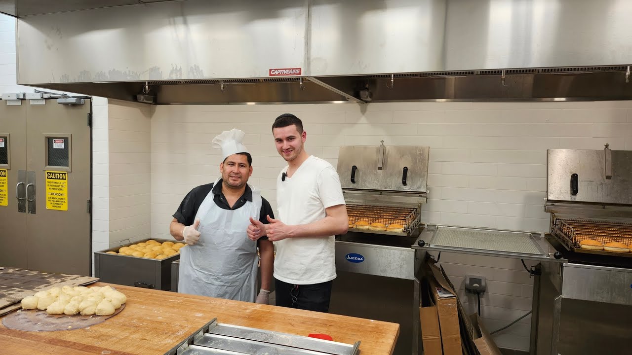 🍩 SESAME DONUTS! 🍩 behind-the-scenes, step-by-step process how they are made in mass production.