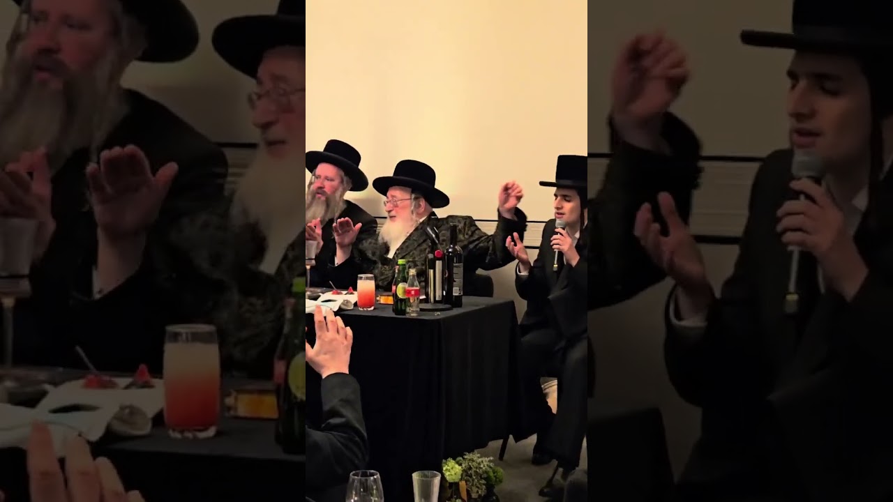 משתה היין אצל אדמו״ר מספינקא שליט״א בלונדון