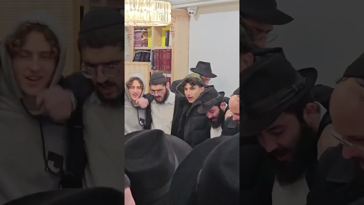France Cteen Farbreng in Crown Heights During Blizzard