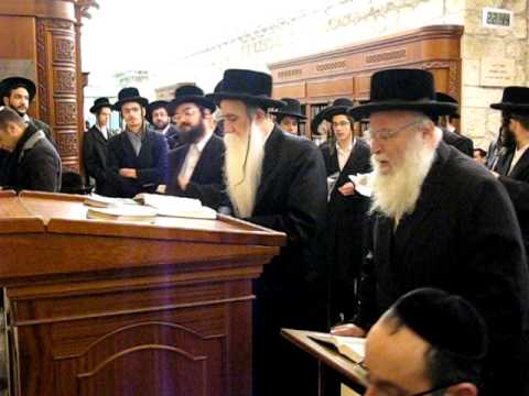 Machnovka Rebbe Davening at the Kotel