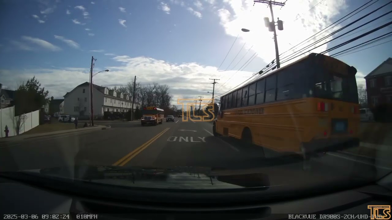 Dashcam video of reckless school bus