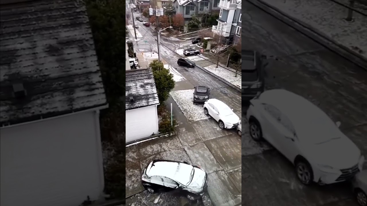 Streets Of Washington DC Covered In Black Ice