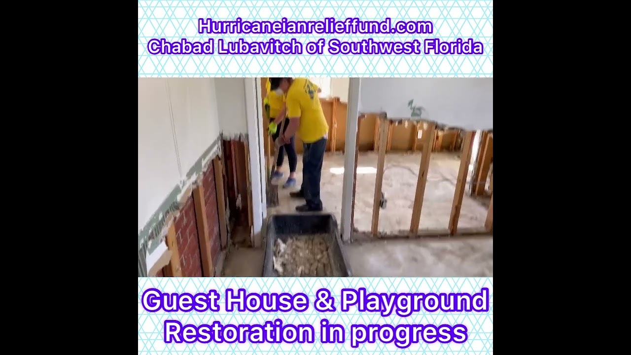 Playground & Guest House restoration. Hurricaneianrelieffund.com Chabad Lubavitch of SW Florida