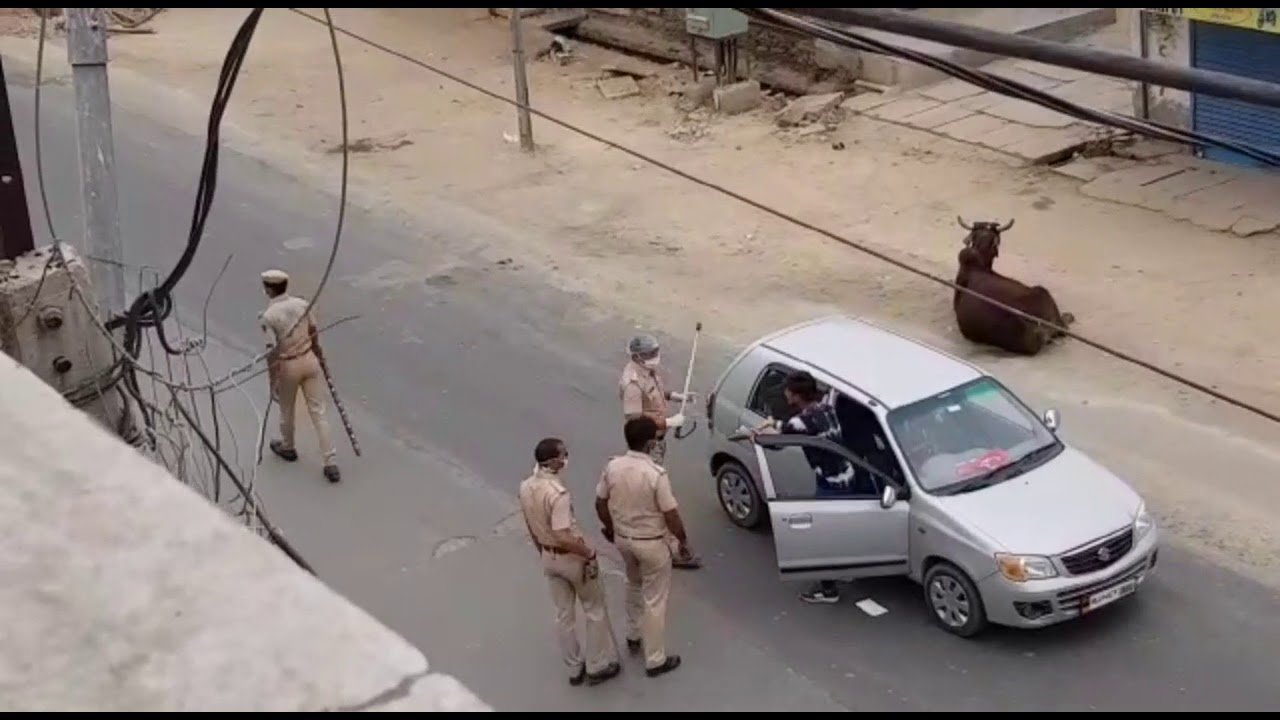 Indian Soldiers Enforcing Quarantine