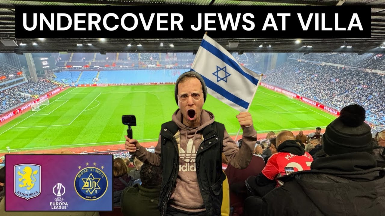 UNDERCOVER JEWS AT THE MACCABI TEL AVIV VS ASTON VILLA MATCH - Pro Palestine Protests didn’t stop me