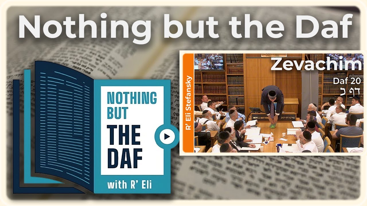 CHAZARAH - Zevachim Daf 20 | "Nothing but the Daf" with R' Eli Stefansky