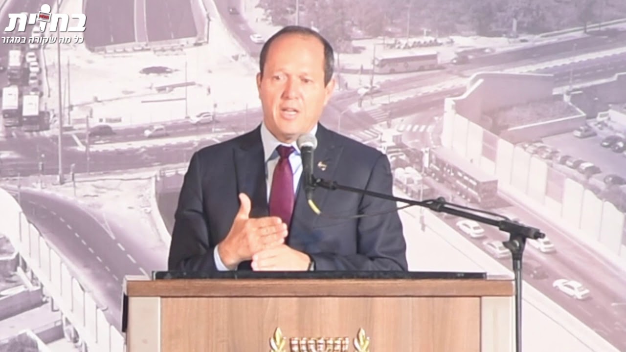ראש עיריית ירושלים ניר ברקת בטקס חנוכת מחלף רוזמרין - סיום פרויקט כביש בגין 07.09.2017