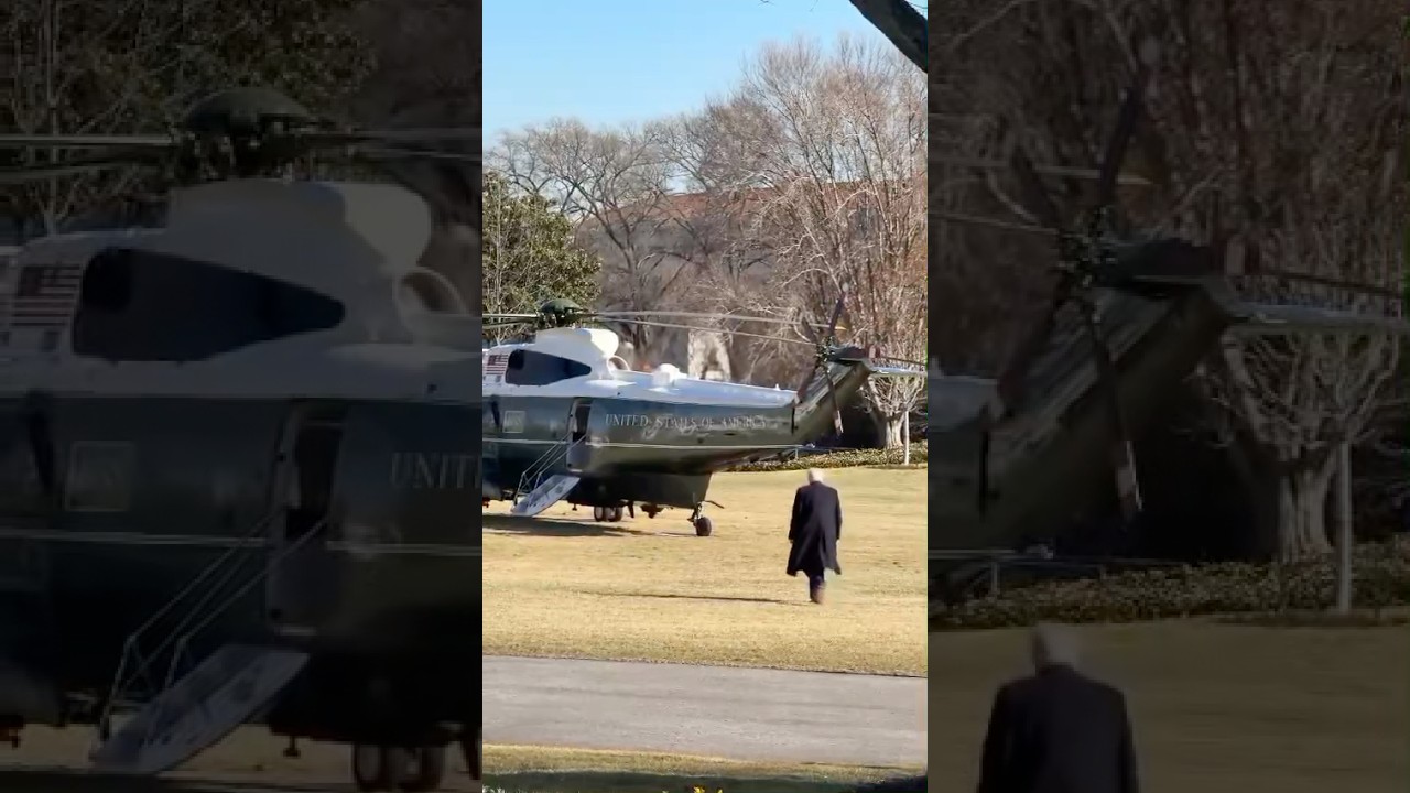 President Trump Boards Marine One en Route To Florida For The Weekend
