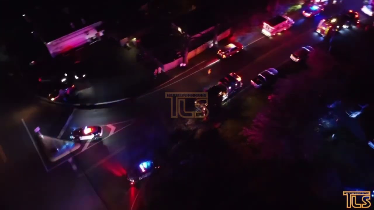 Structure fire in Howell - drone footage
