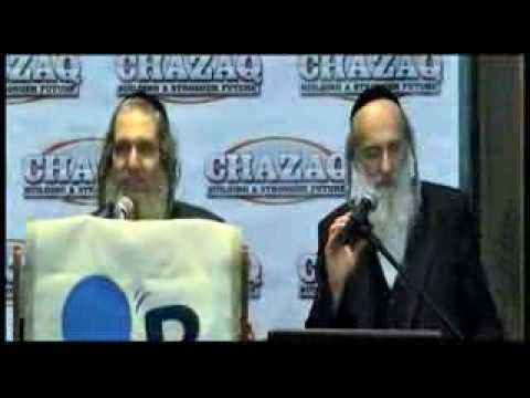 Must Watch!!! CHAZAQ event with Rabbi Shalom Arush (Hebrew) and Rabbi Lazer Brody (English)