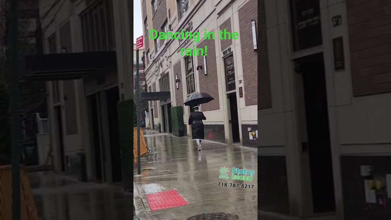 Dancing in the rain!