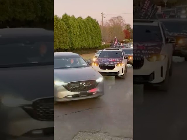Car Parade At The Jews For Trump Rally In Monsey, NY