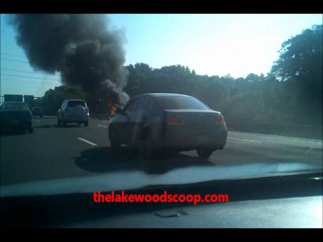 Car fire on Garden State Parkway