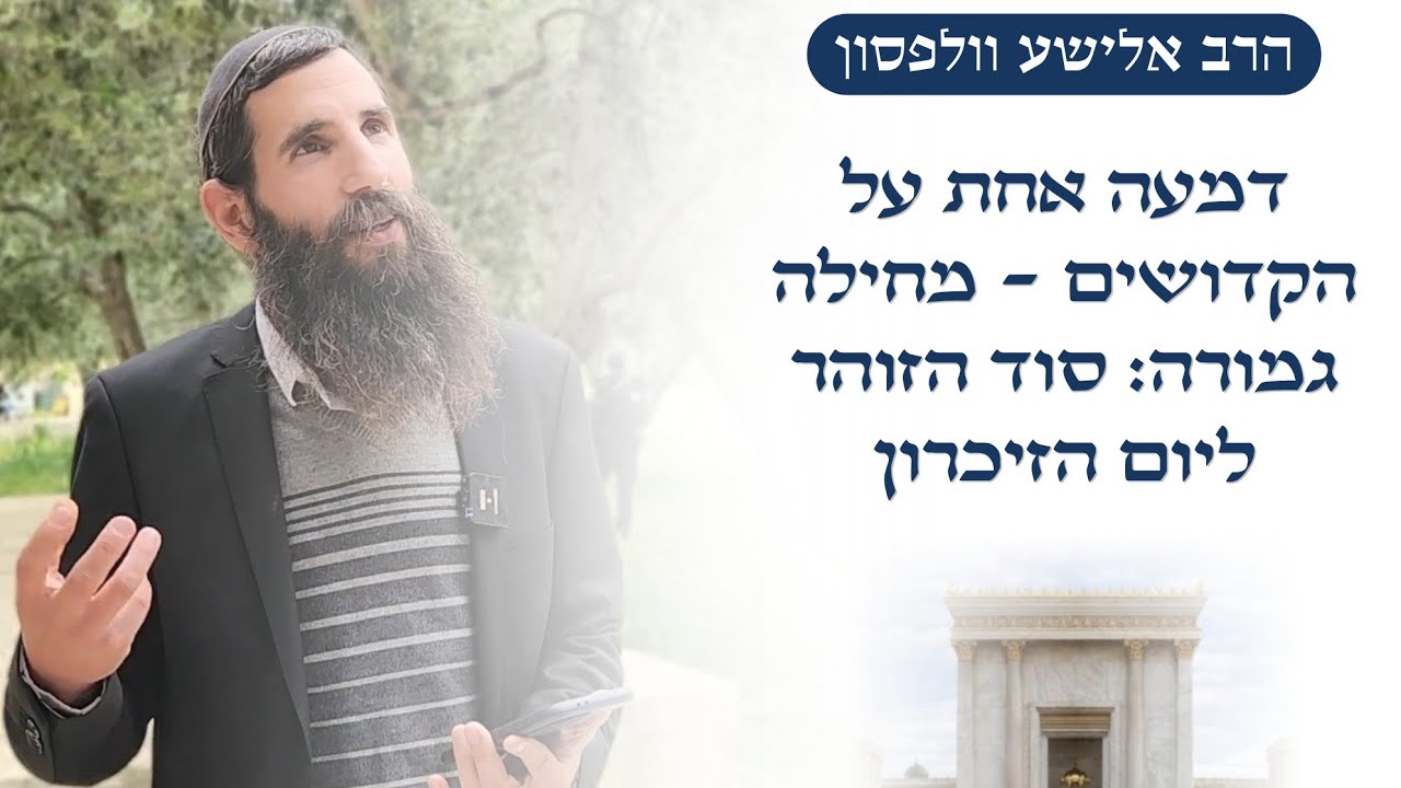 דמעה אחת על הקדושים - מחילה גמורה: סוד הזוהר ליום הזיכרון | הרב אלישע וולפסון