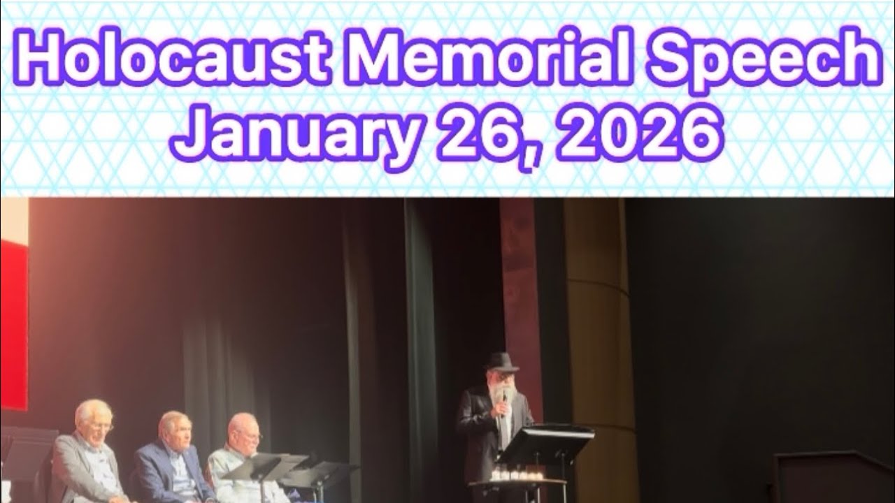 Holocaust Memorial Speech January 26, 2026 Rabbi Yitzchok Minkowicz Chabad Lubavitch of SW Florida