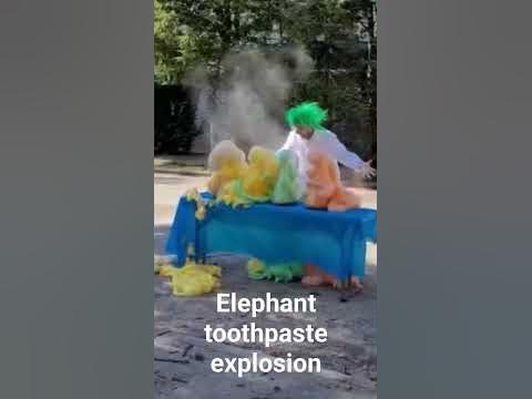 Elephant toothpaste explosion #elephanttoothpaste #scienceexperiment #summercamp #crazy #funnyvideo