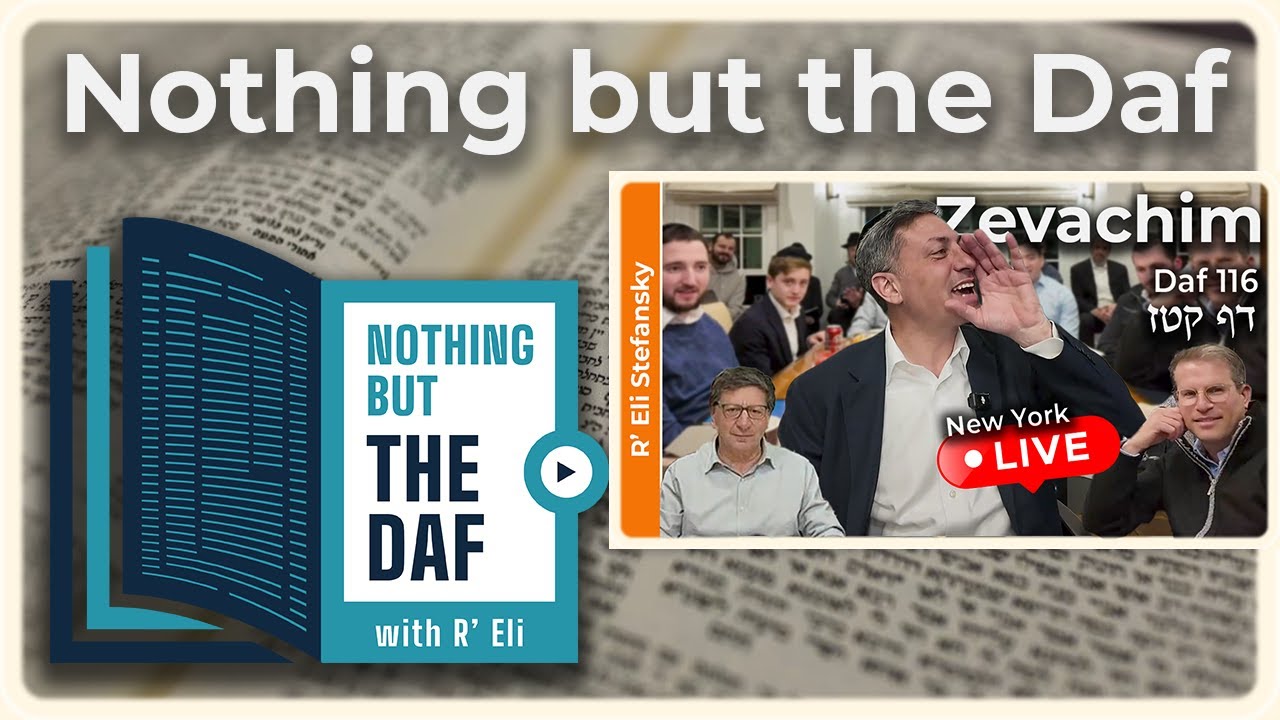 CHAZARAH - Zevachim Daf 116 | "Nothing but the Daf" with R' Eli Stefansky