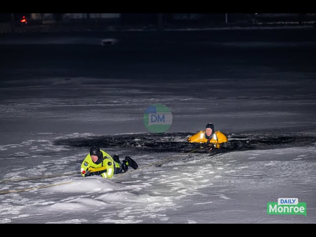 Monroe Fire Department Trains for Ice Rescue as Freezing Weather Continues