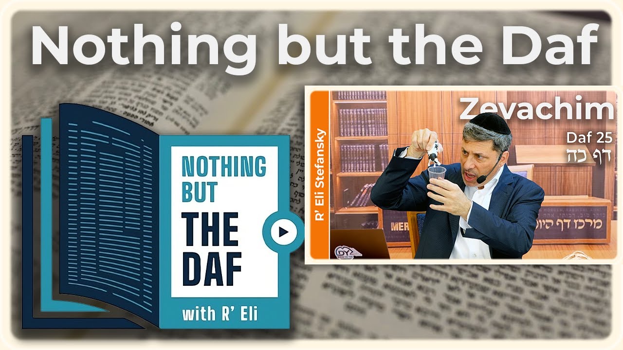 CHAZARAH - Zevachim Daf 25 | "Nothing but the Daf" with R' Eli Stefansky