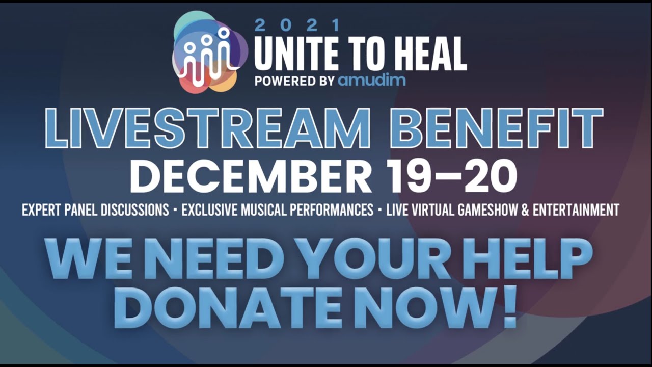 JOIN US SUNDAY & MONDAY FOR LIVESTREAM AMUDIM BENEFIT