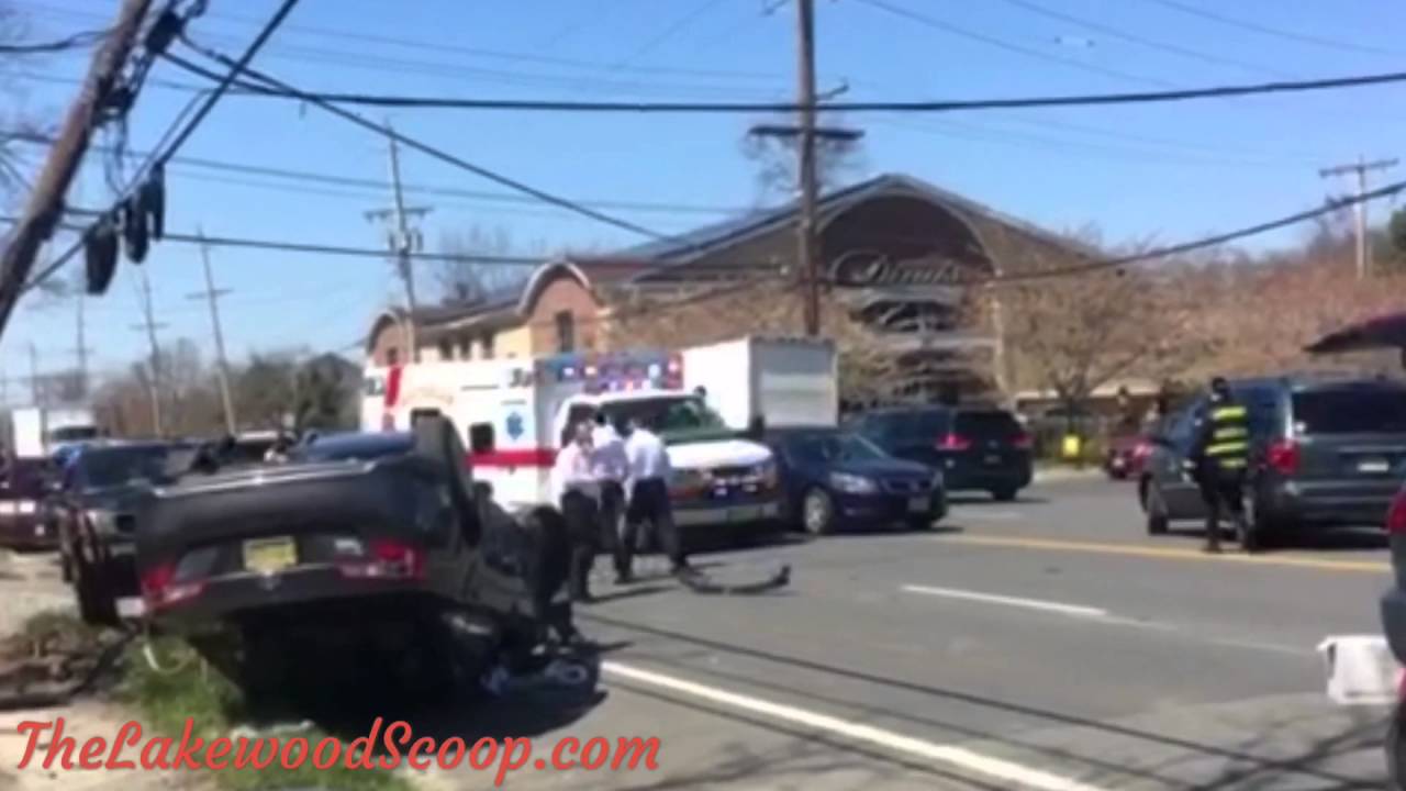Overturned vehicle on Cedarbridge Ave