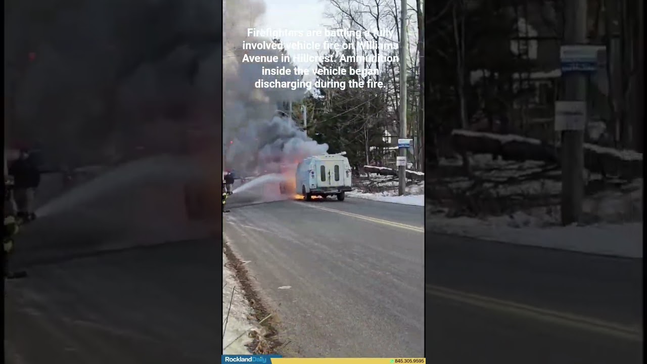Vehicle Fire on Williams Ave. Ammunition Inside The Vehicle Began Discharging During The Fire.