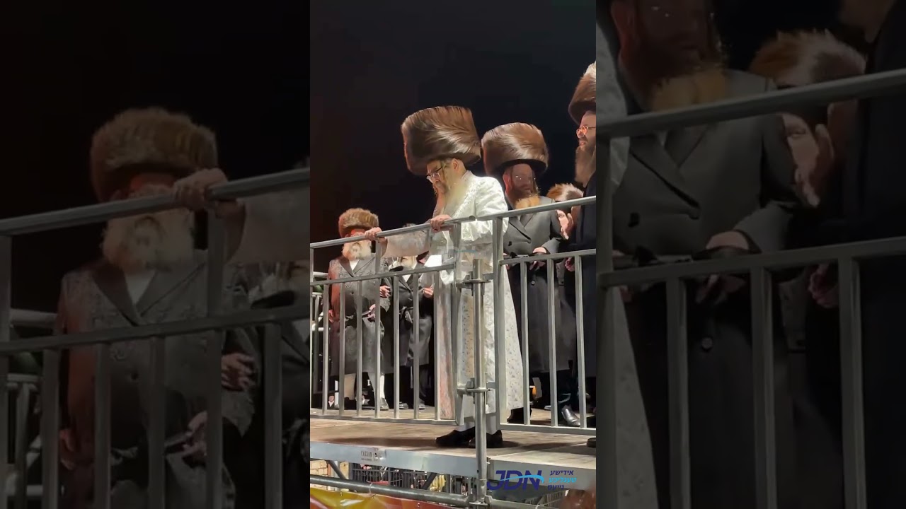 האדמו"ר מסאטמאר ביים הדלקה אין אתרא קדישא מירון